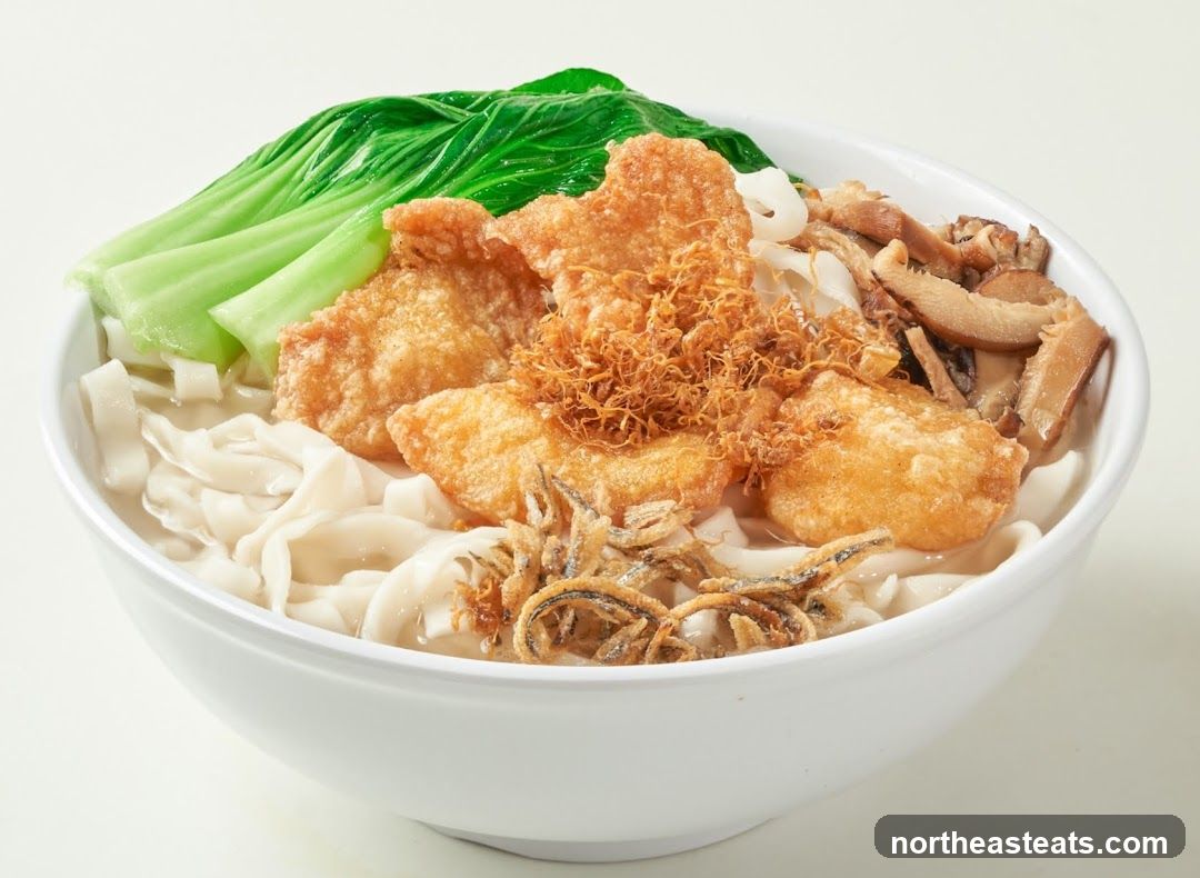 Noodle Soup with Fried Fish