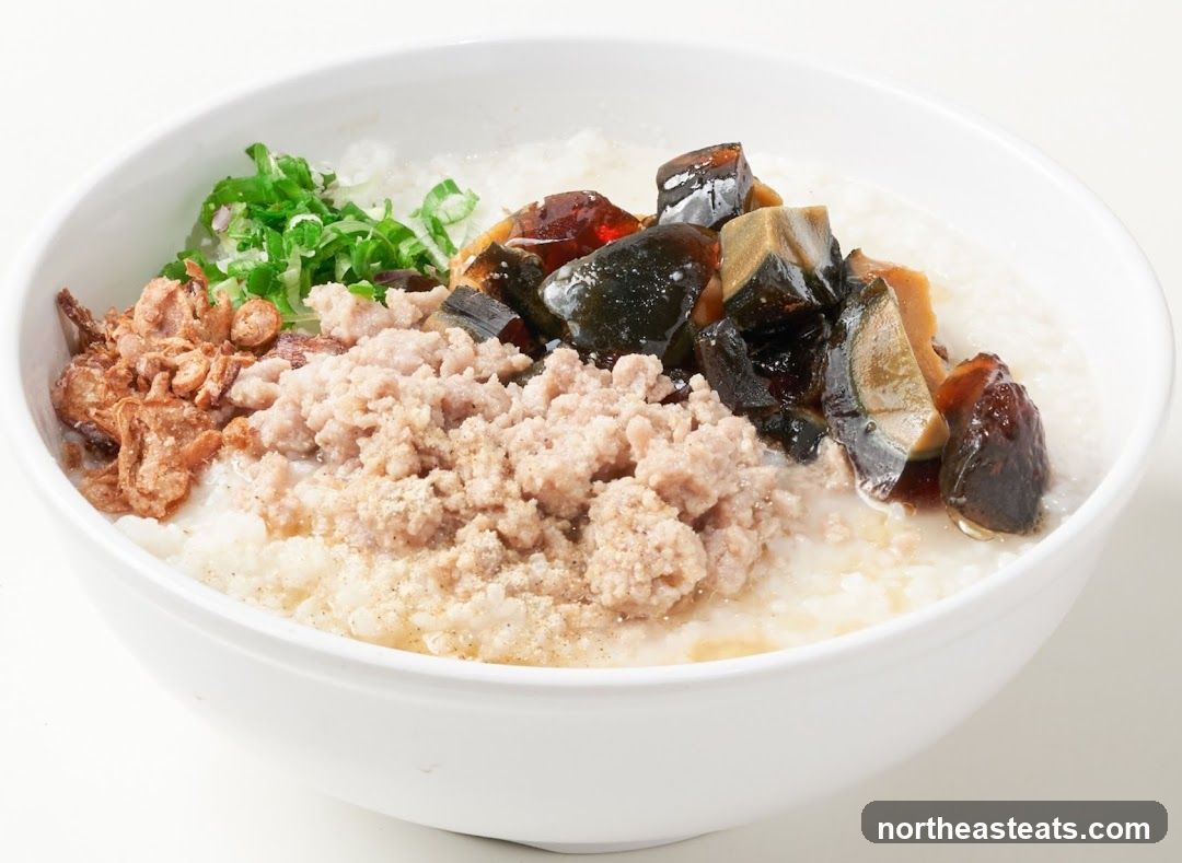 Congee with Century Egg and Pork