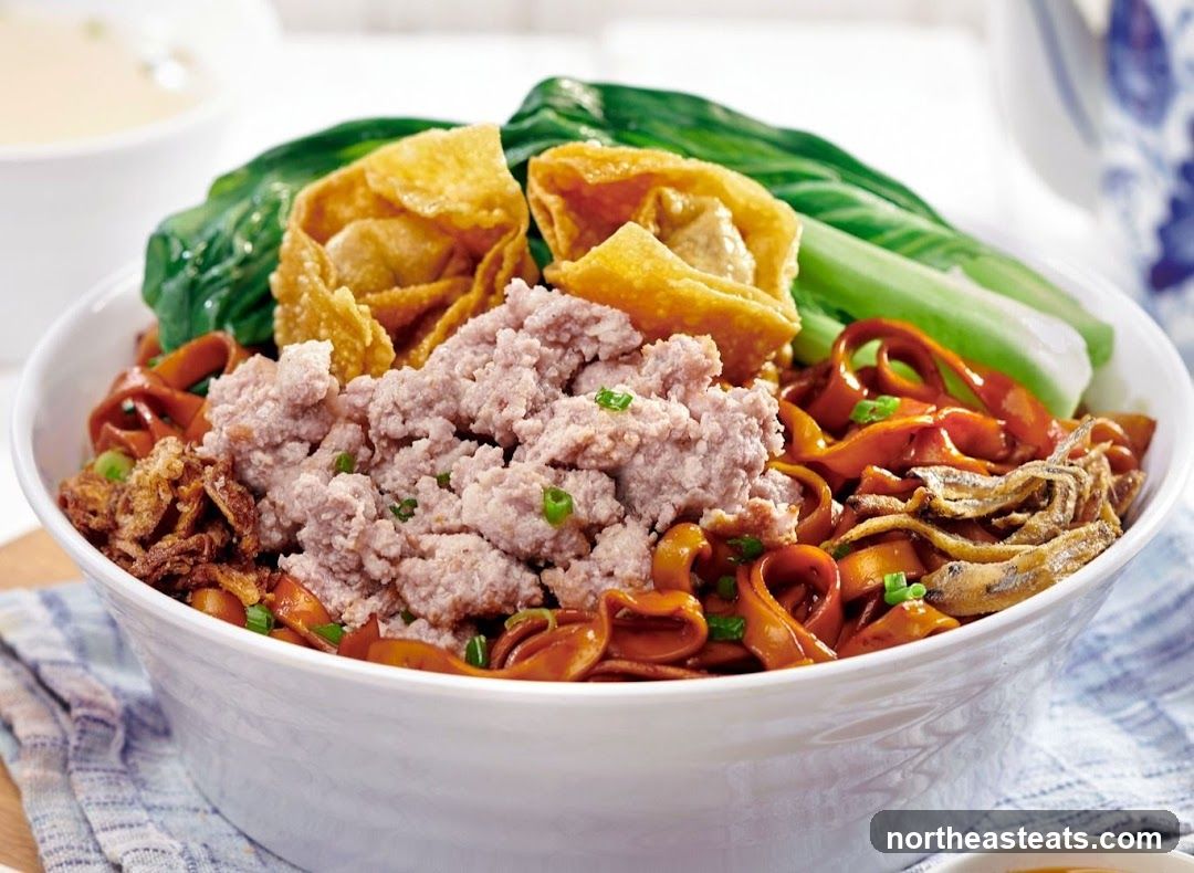Noodles with Minced Pork and Wontons