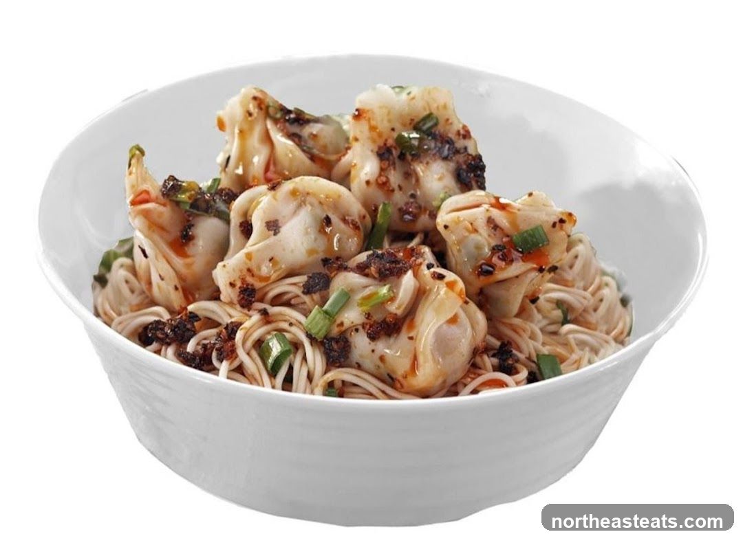 Spicy Wontons with Noodles