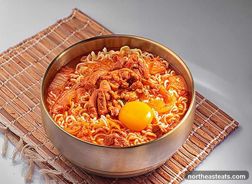 Kimchi Ramen with Egg Yolk