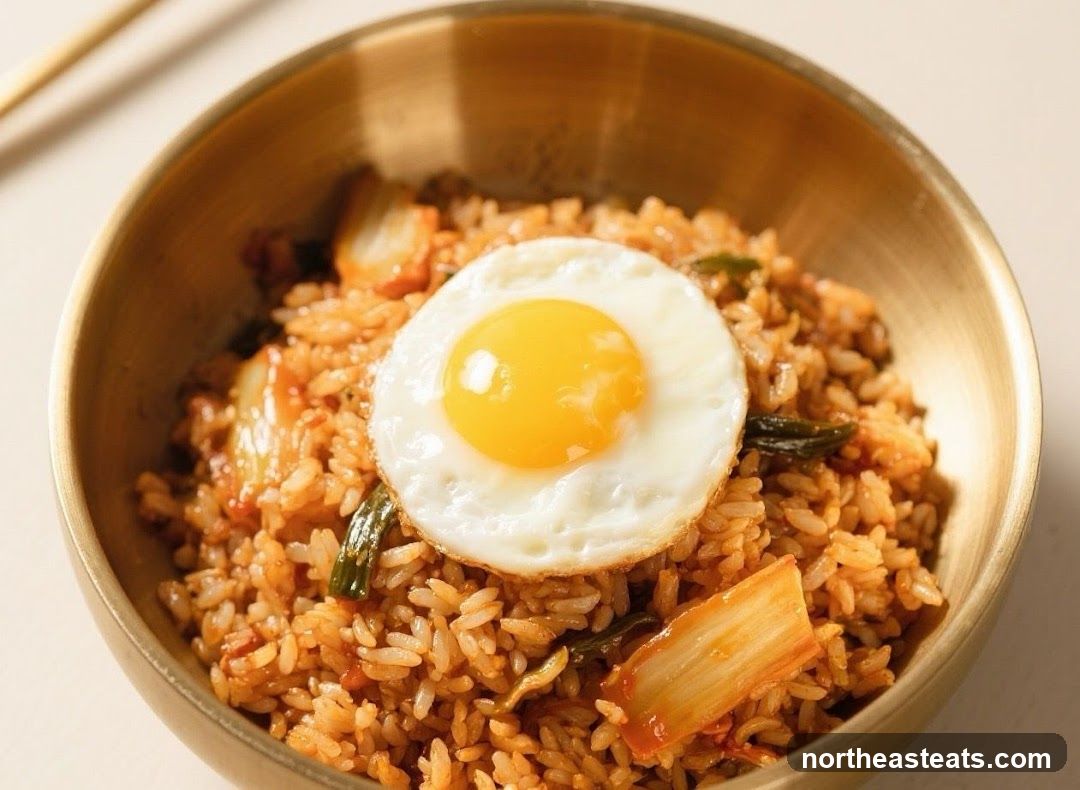 Kimchi Fried Rice with Fried Egg