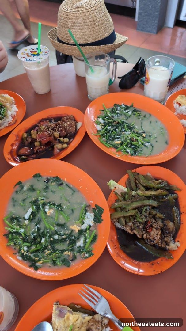 Table with food and drinks