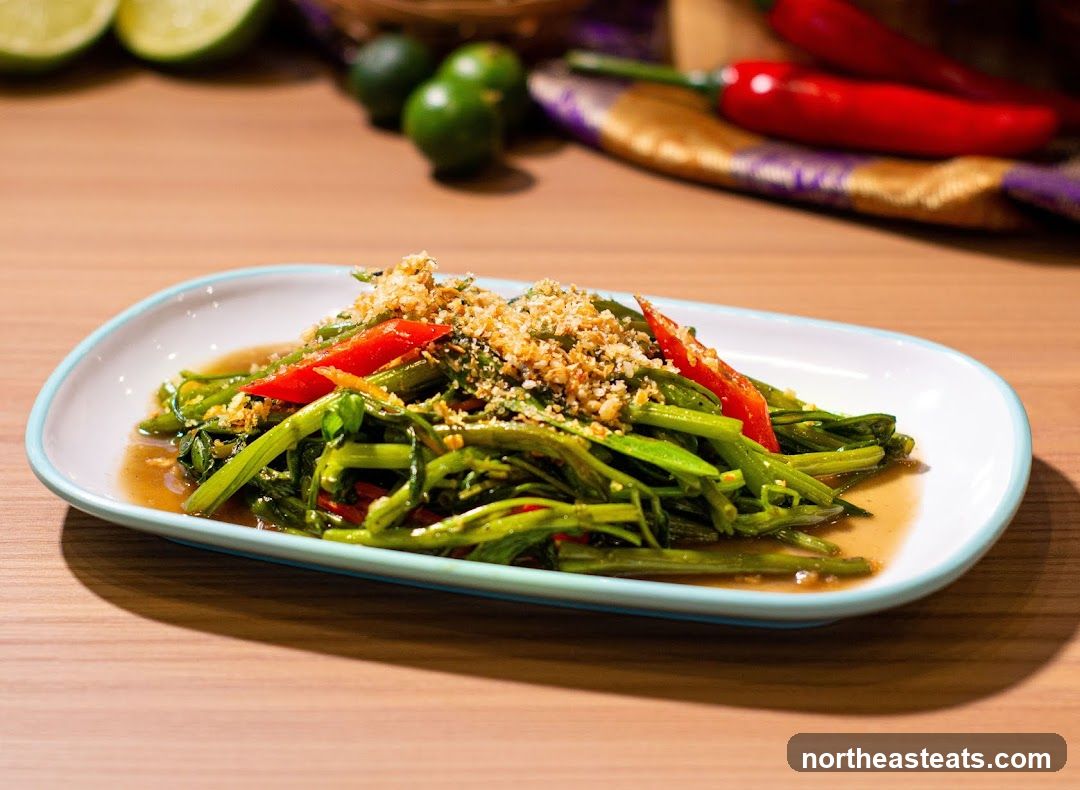 Stir-fried Water Spinach with Chili and Garlic