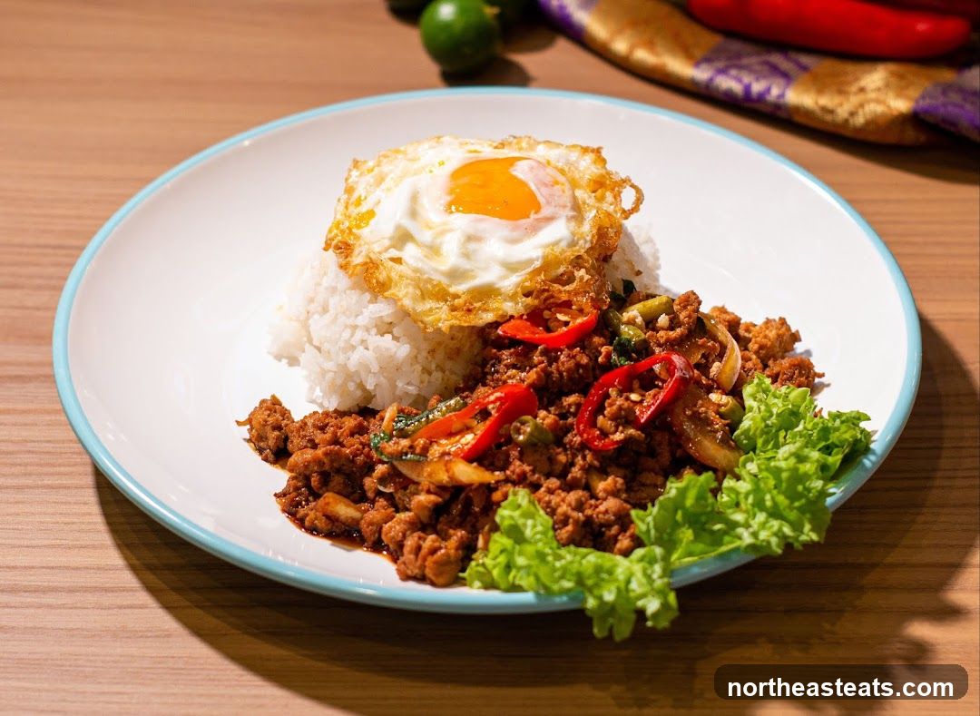 Minced Meat with Rice and Fried Egg