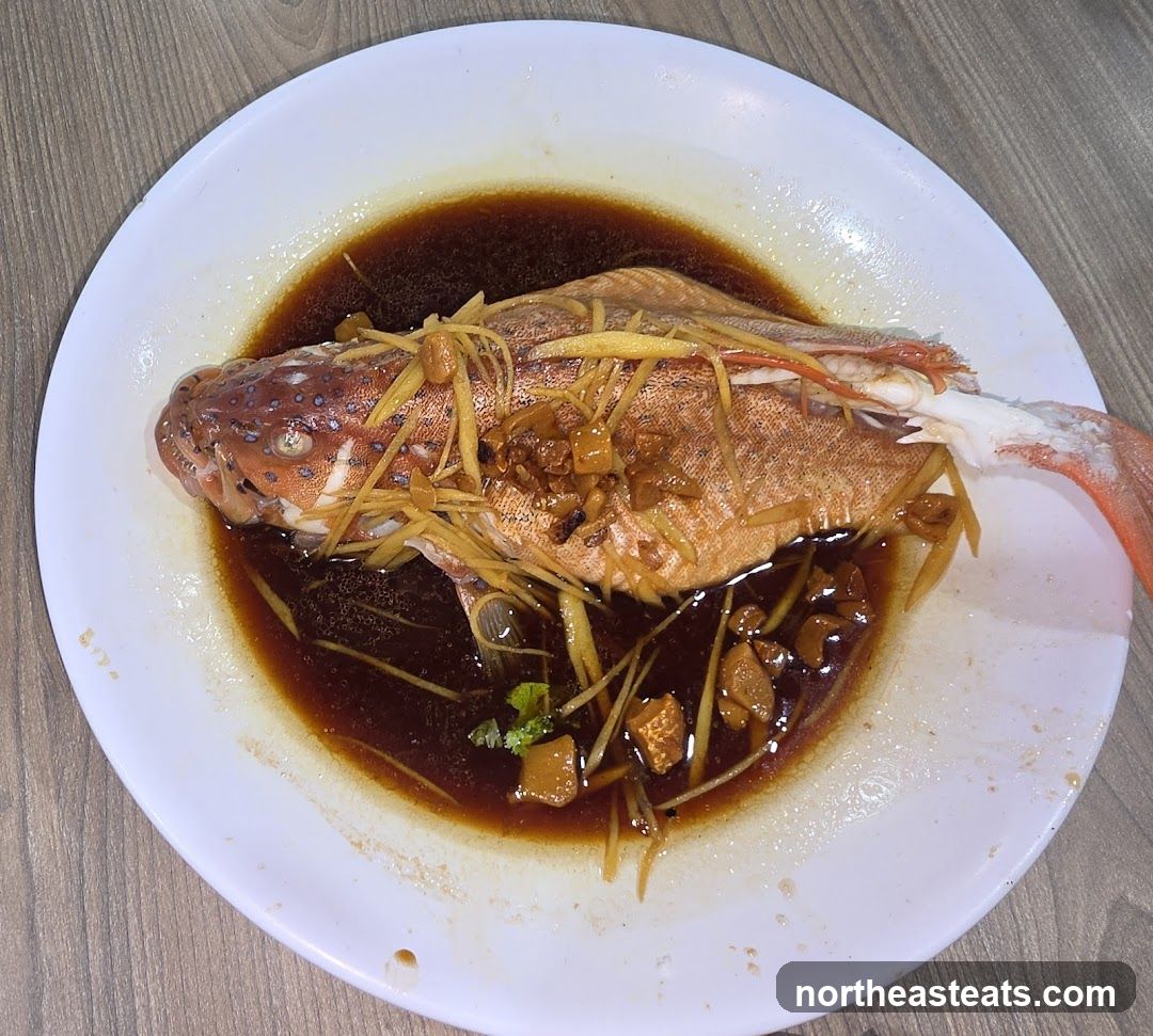 Steamed Fish with Ginger and Soy Sauce