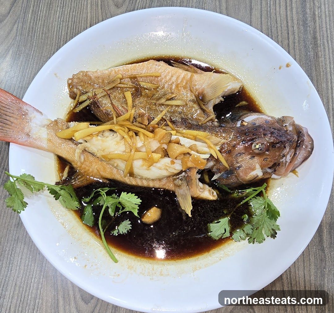 Steamed Fish with Ginger and Soy Sauce