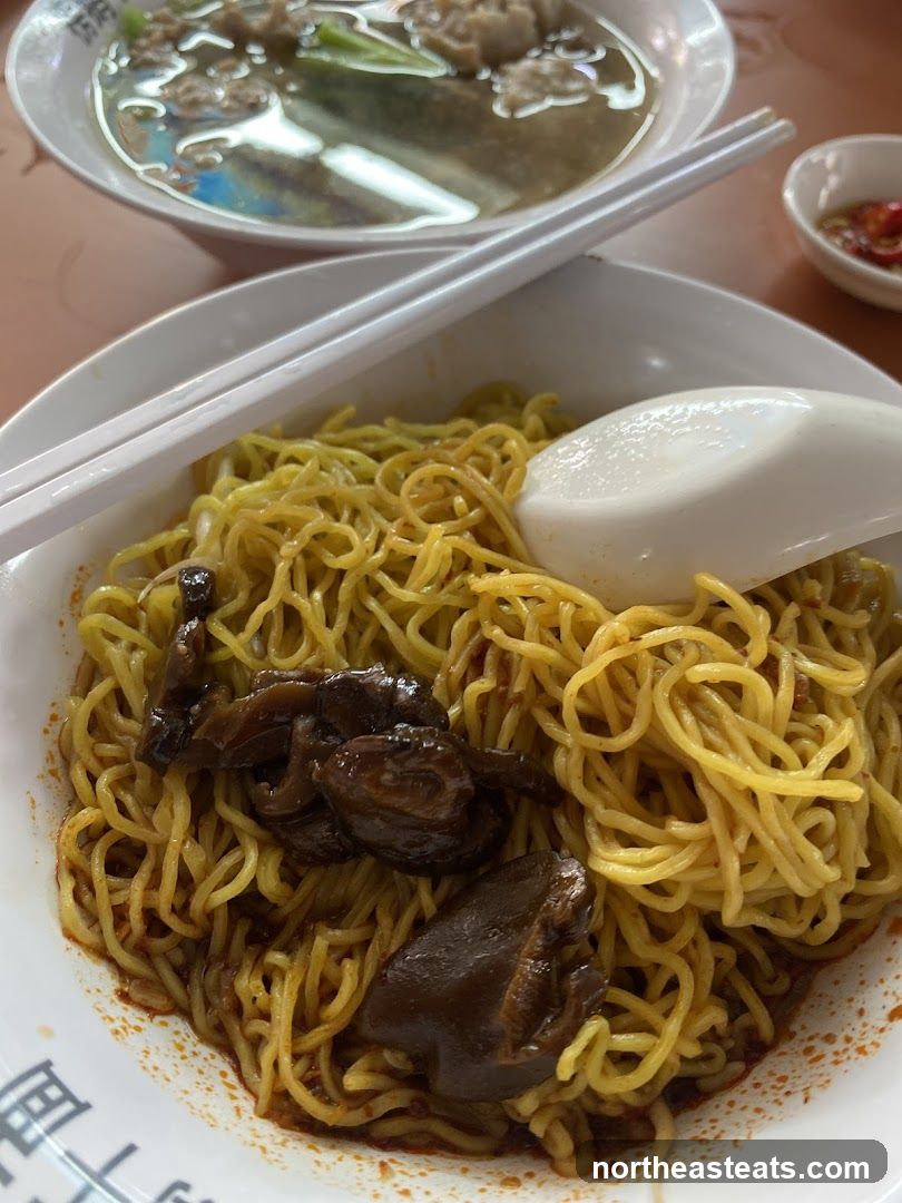 Noodles with Mushrooms and Soup