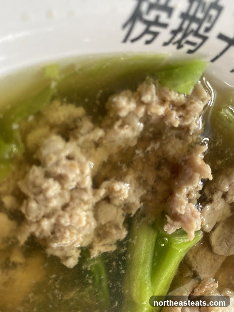Minced Pork and Vegetable Soup