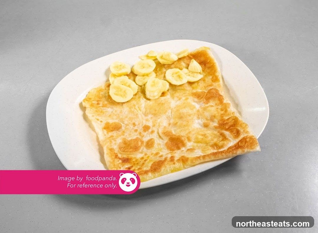 Roti Canai with Banana Slices