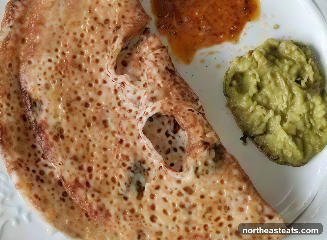 Savory Crepe with Avocado and Sauce