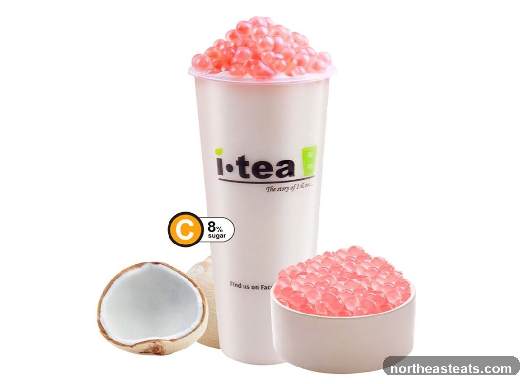 I-tea Drink with Coconut and Boba