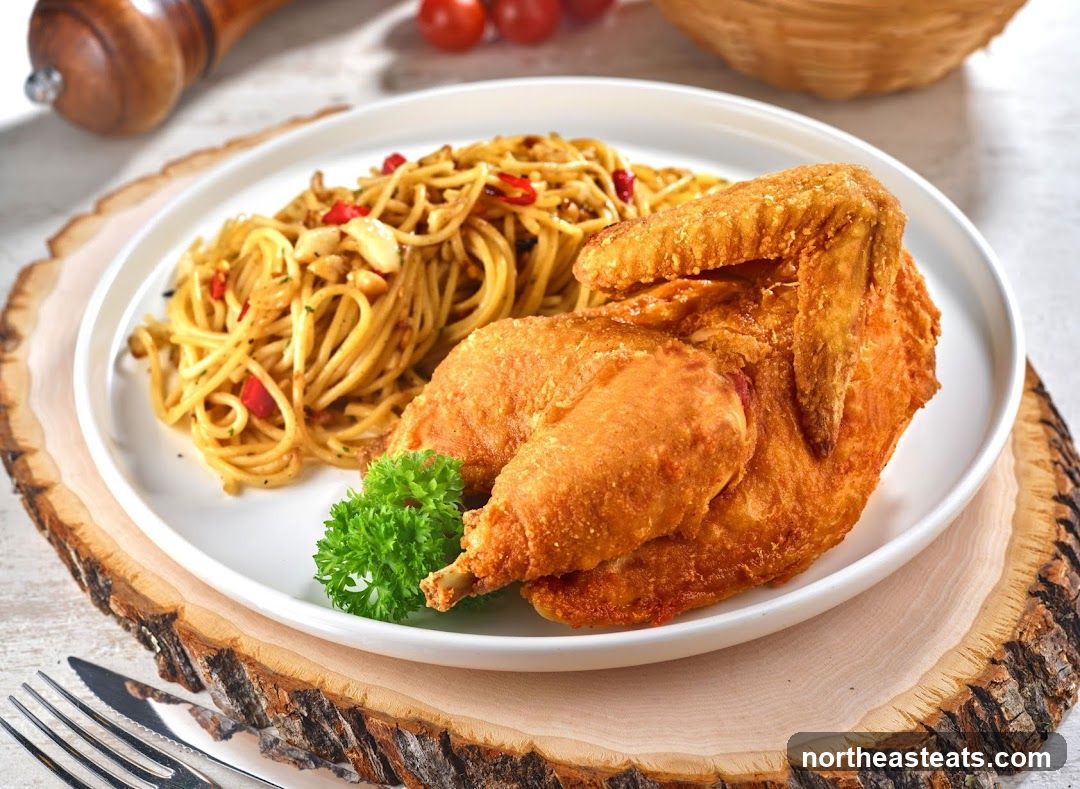 Fried Chicken and Spaghetti