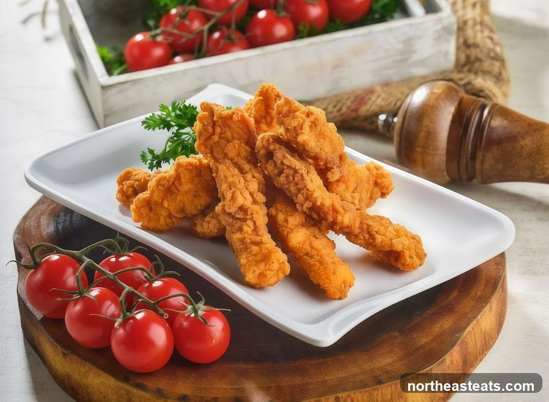 Crispy Chicken Strips with Tomatoes
