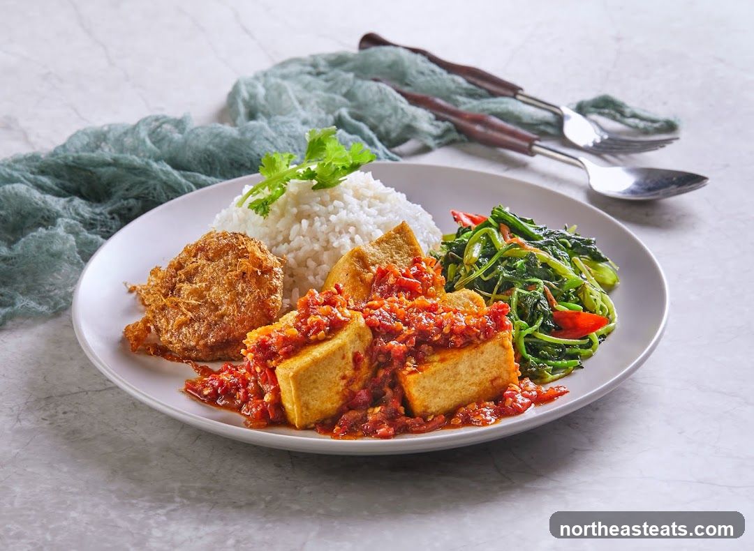 Tofu and Vegetable Rice Plate