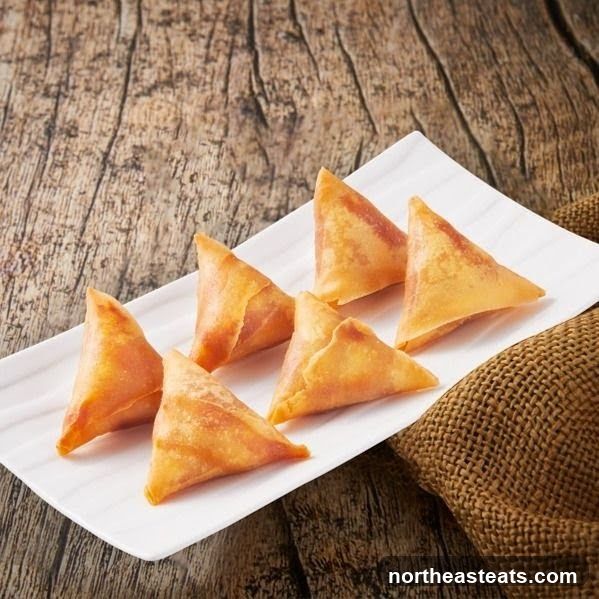 Samosas on a Plate