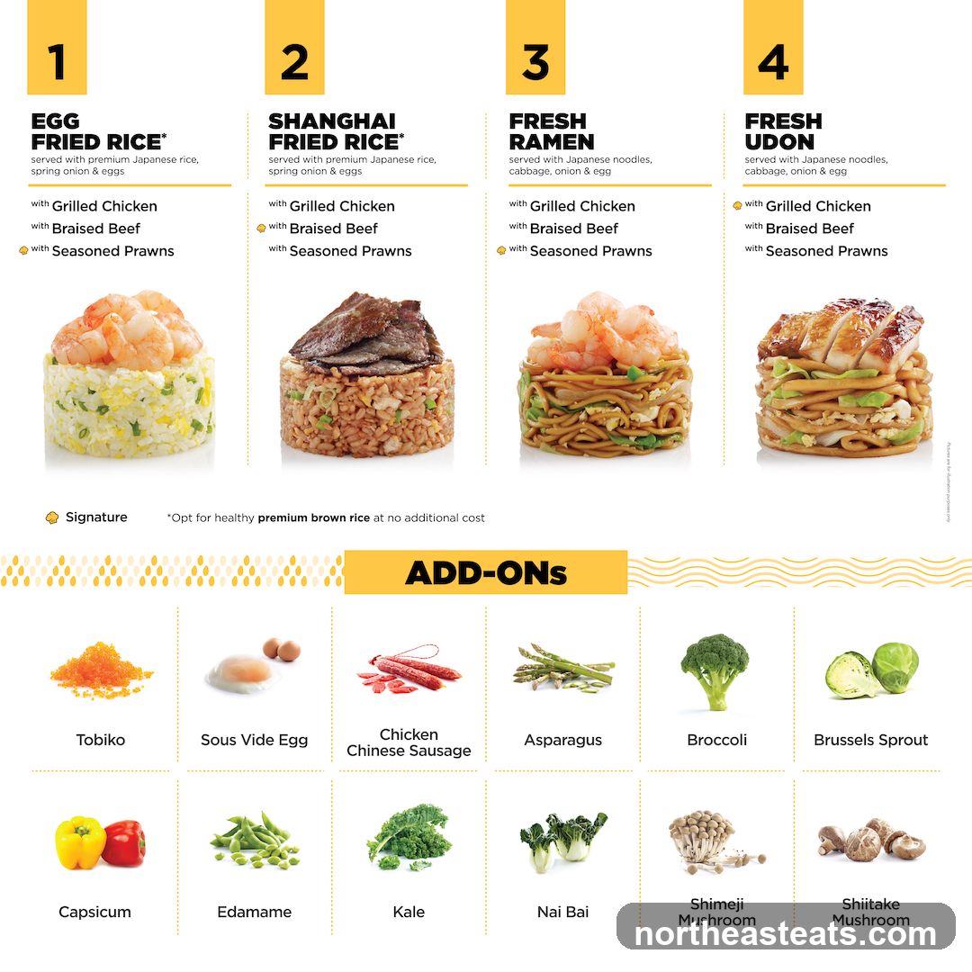 Menu Items and Add-ons