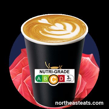 Coffee cup with Nutri-Grade label