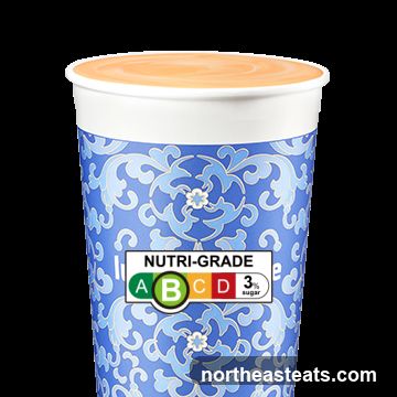 Beverage cup with Nutri-Grade label