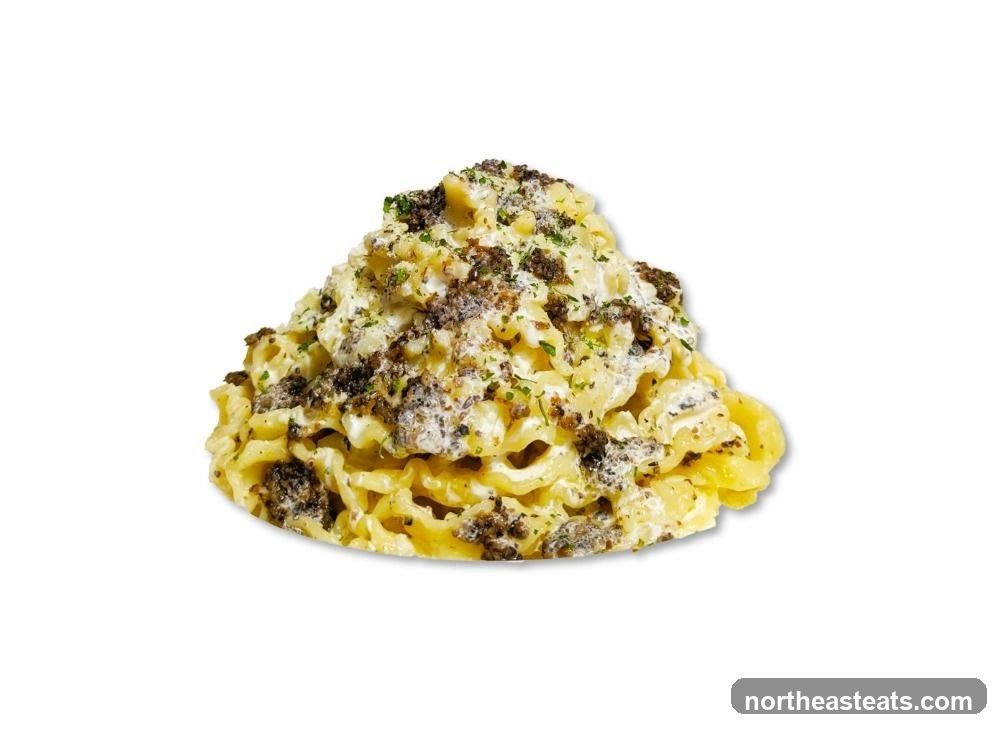 Pasta with Cream Sauce and Truffles
