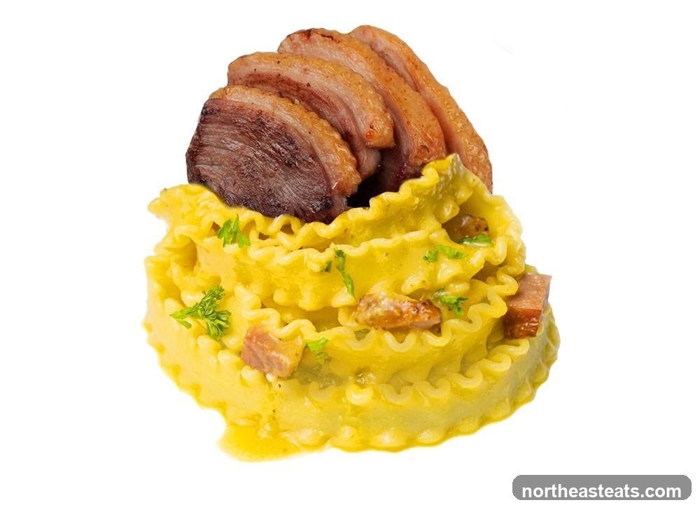 Pasta with Sliced Duck Breast
