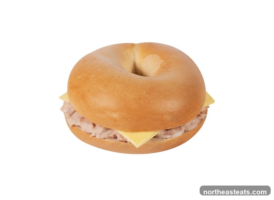 Tuna and Cheese Bagel Sandwich