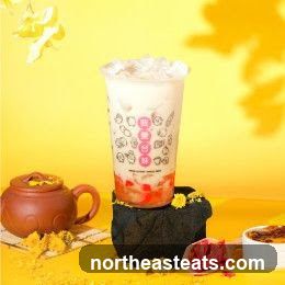 Drink with toppings