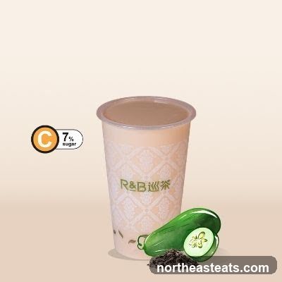 R&B Tea Drink with Cucumber and Tea Leaves