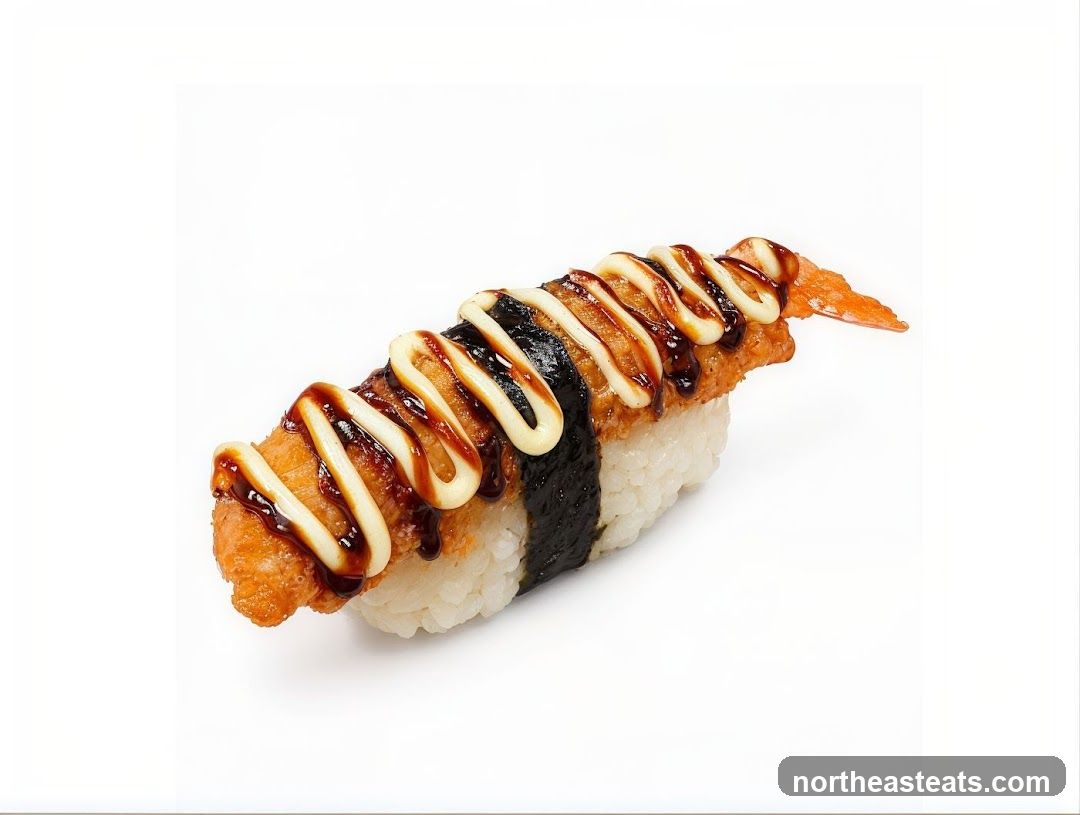 Sushi Nigiri with Shrimp and Sauce