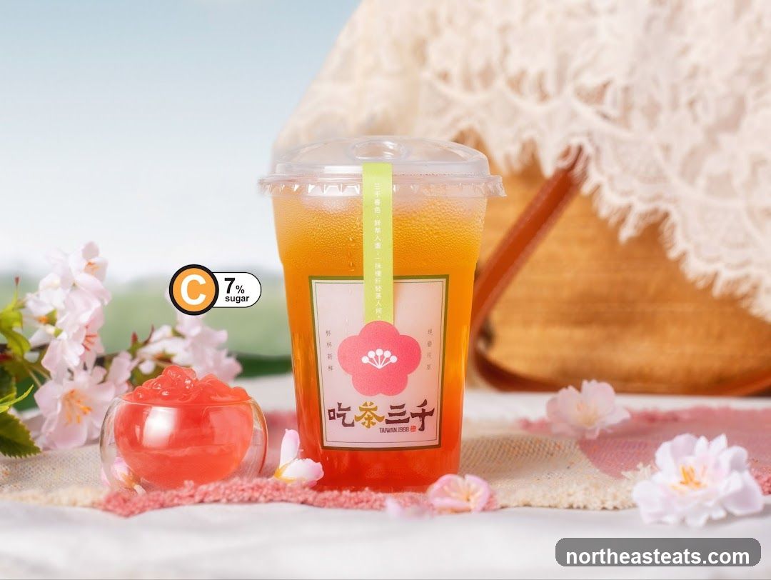 Beverage with Fruit Topping