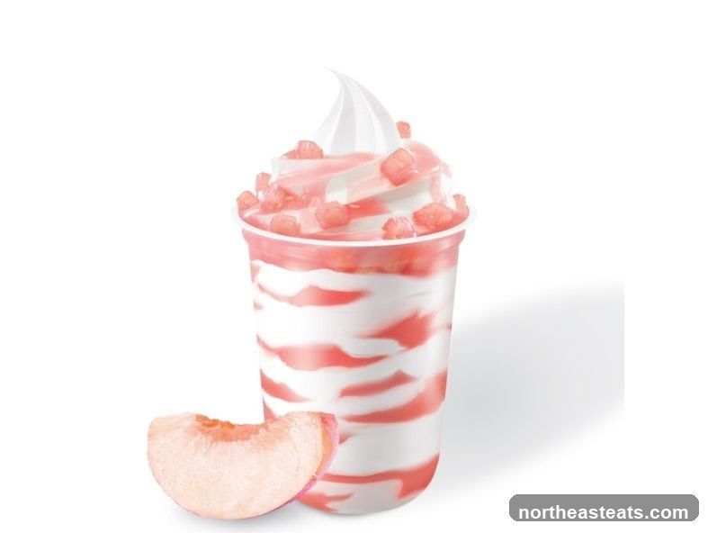 Peach Swirl Ice Cream