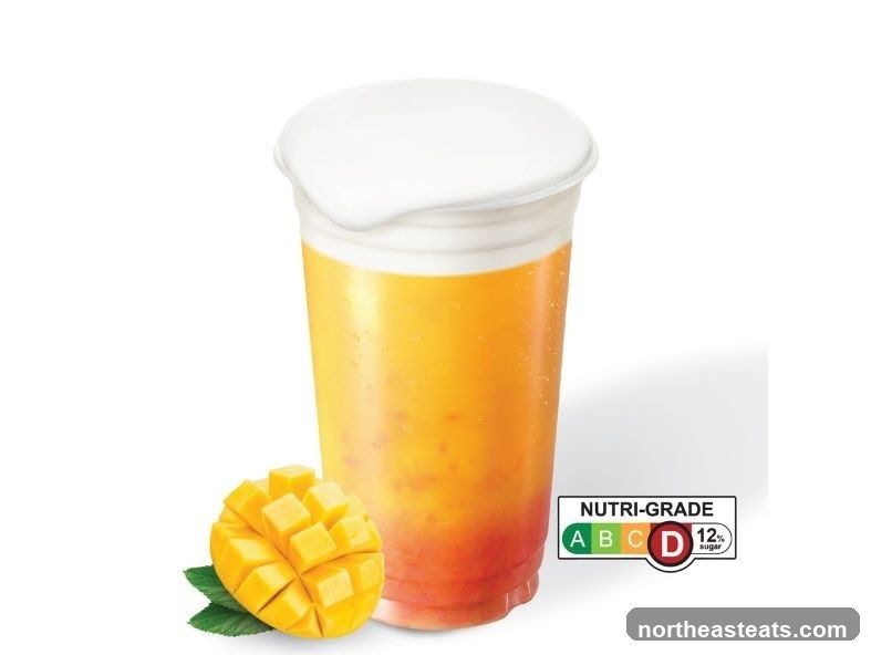 Mango Drink with Cream Cheese Foam