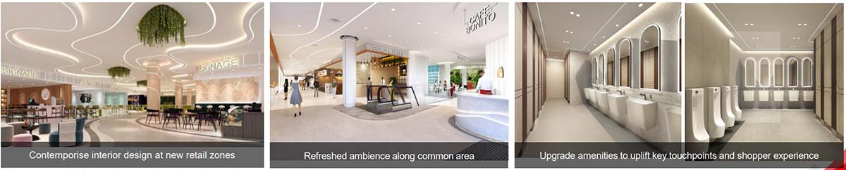 The Future of Hougang Mall renovation plans display shown to shoppers during the upgrade works