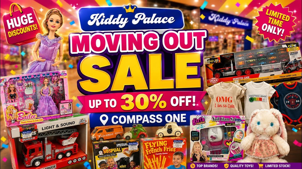 Kiddy Palace Compass One Closes 13 August With Up to 30% Off Moving Out Sale