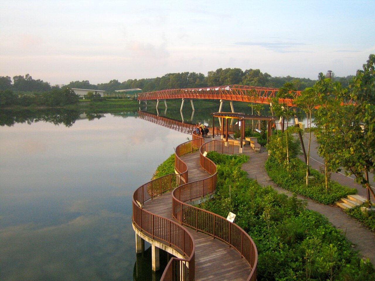 Eastern end of Punggol Waterway overlooking Lorong Halus Wetlands